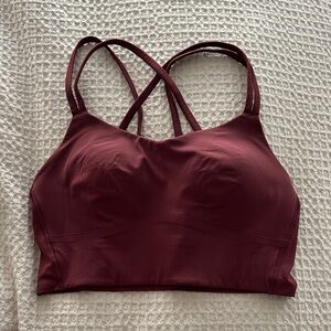 Women's lululemon Burgundy Strappy Sports Bra